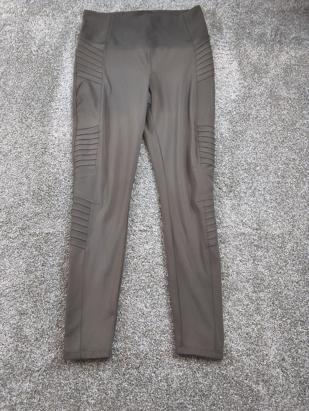 Athleta Leggings Womens Size Medium Delancey Moto Tight Pants Zip Ankle Stretch